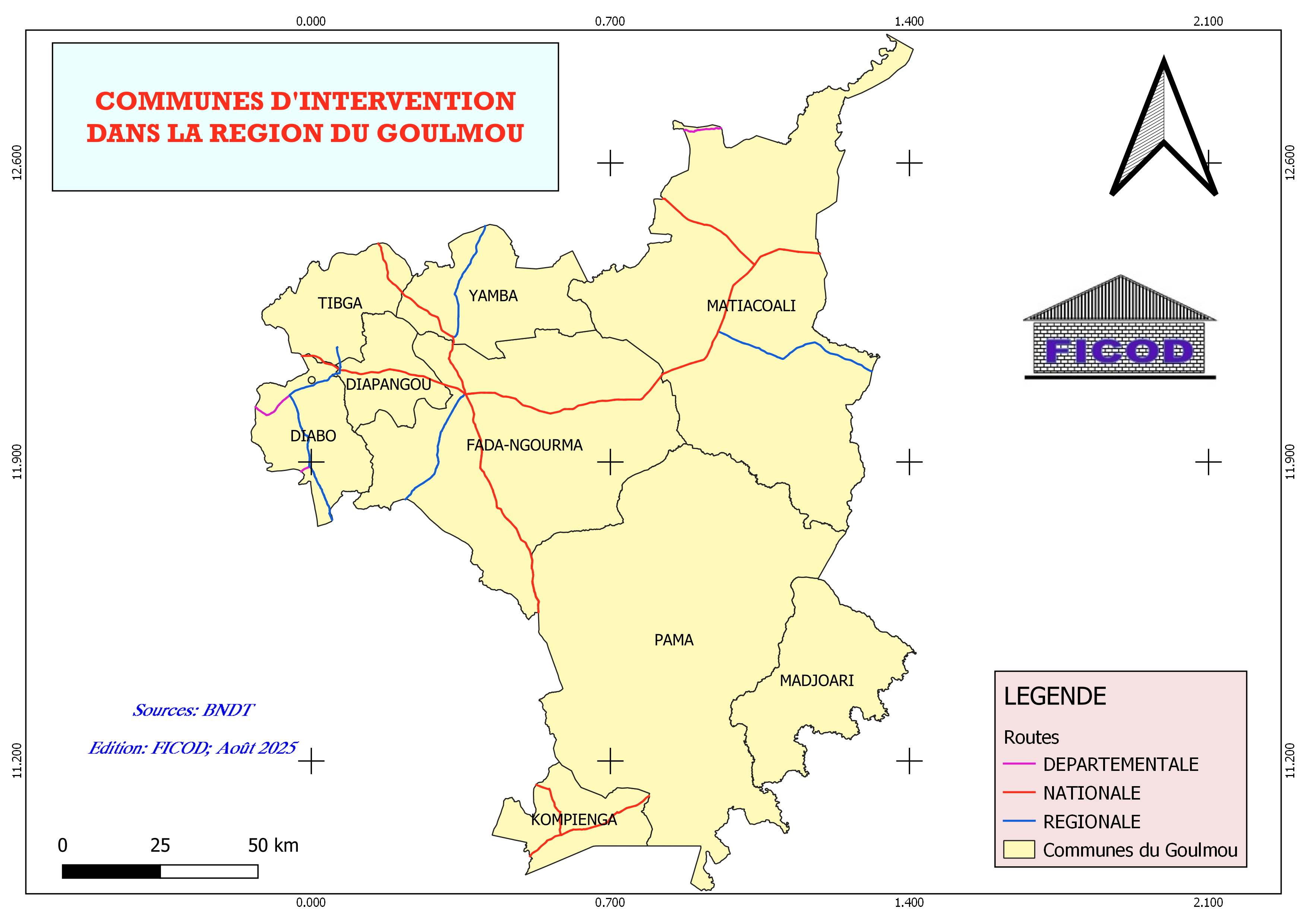 Carte des communes