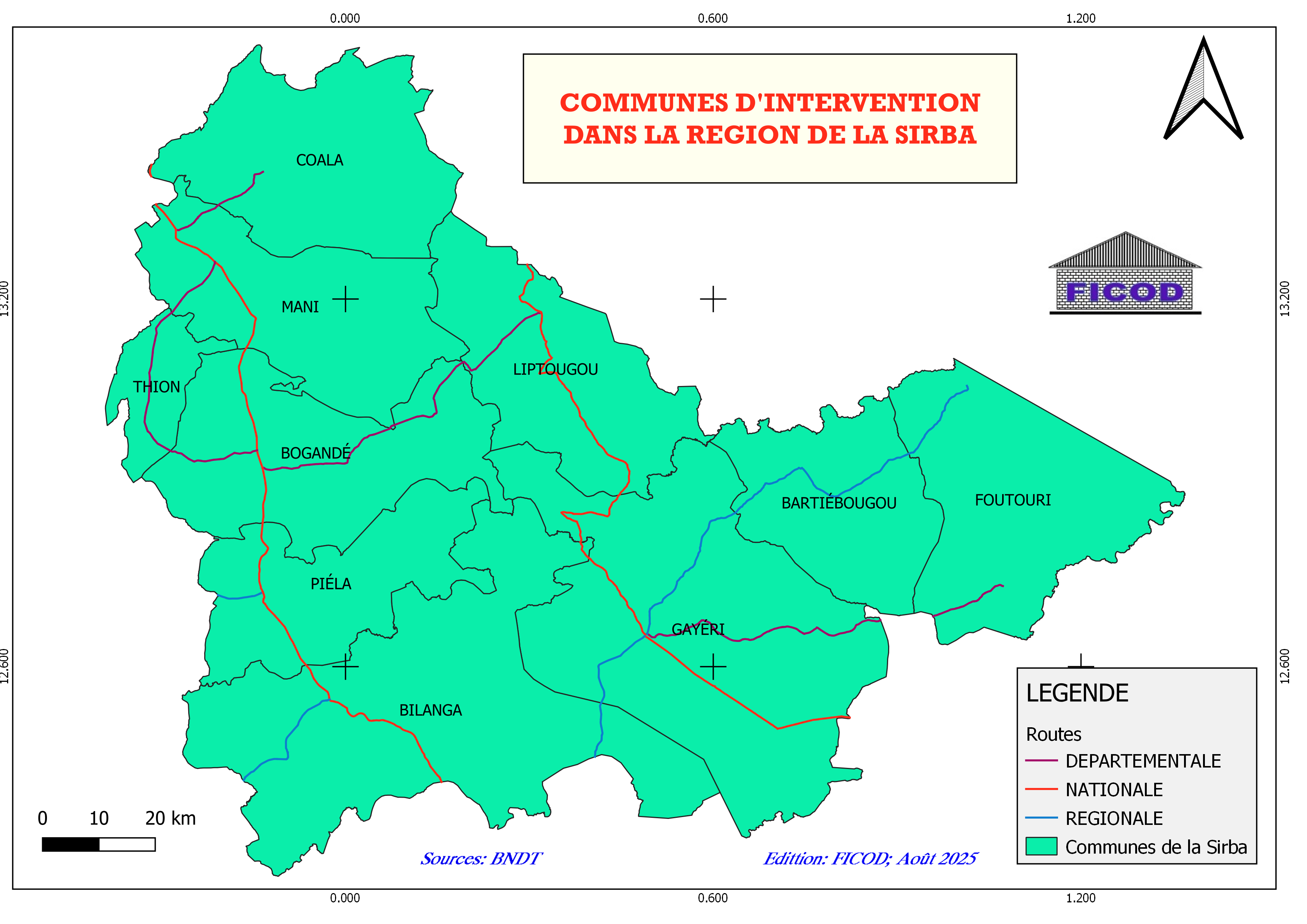 Carte des communes